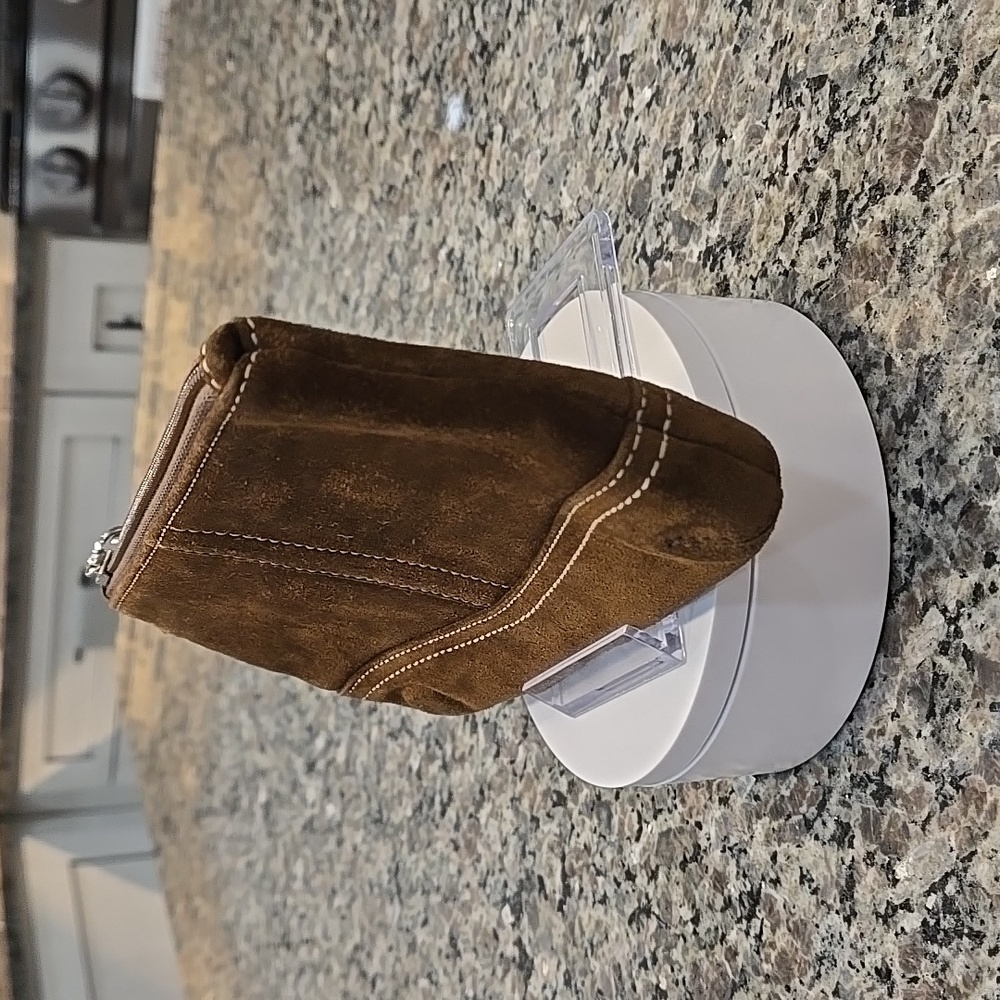 Coach Brown Suede Wristlet - Picture 4 of 8